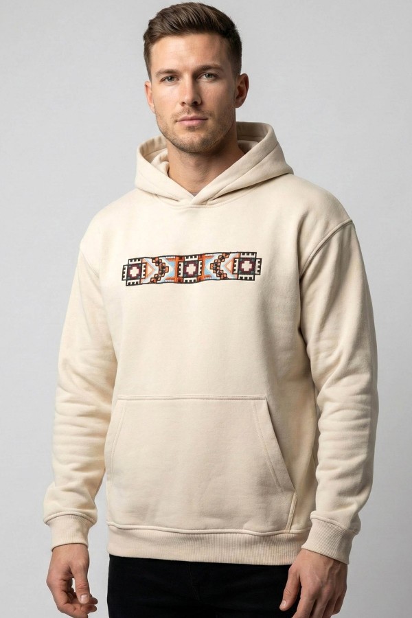 Kapşonlu Cepli Oversize Sweatshirt 5405-2